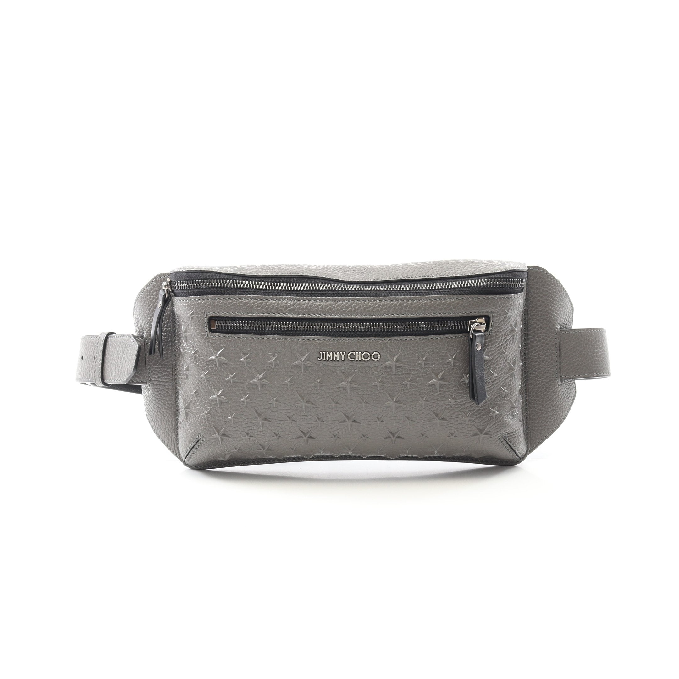 スターエンボス ボディバッグ ウエストバッグ レザー グレー ジミー