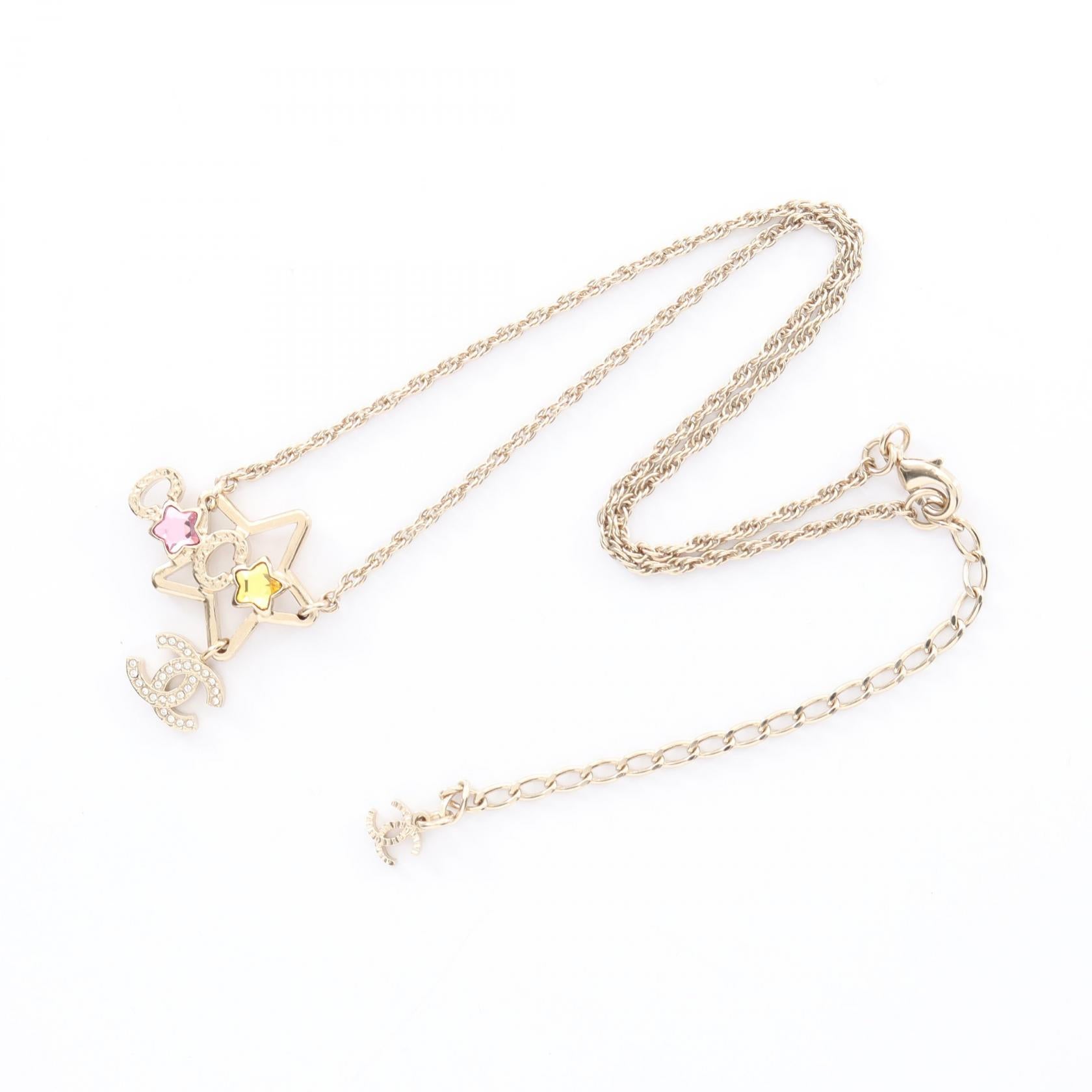 ココマーク スター ネックレス GP ラインストーン ゴールド マルチ