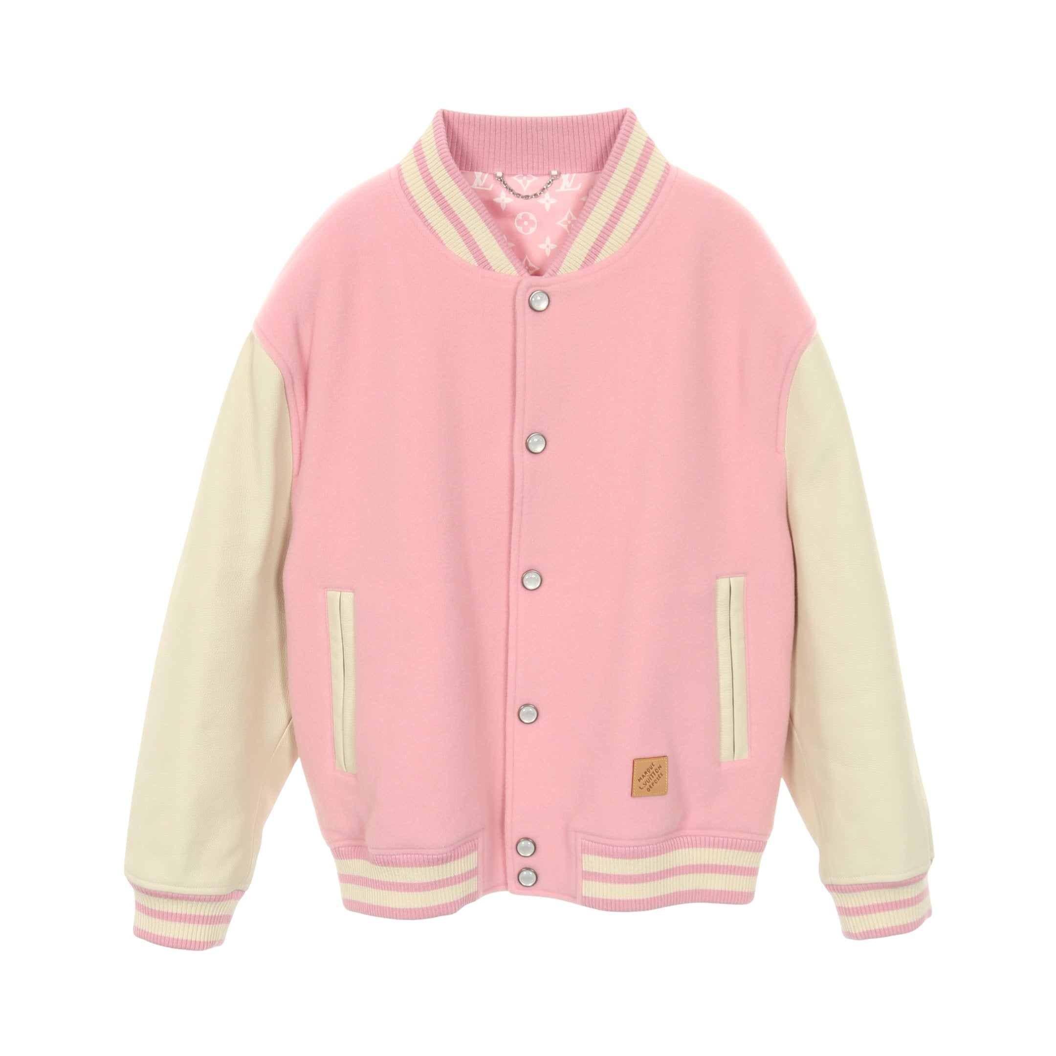 シグネチャーレザー バーシティジャケット スタジャン ジャケット