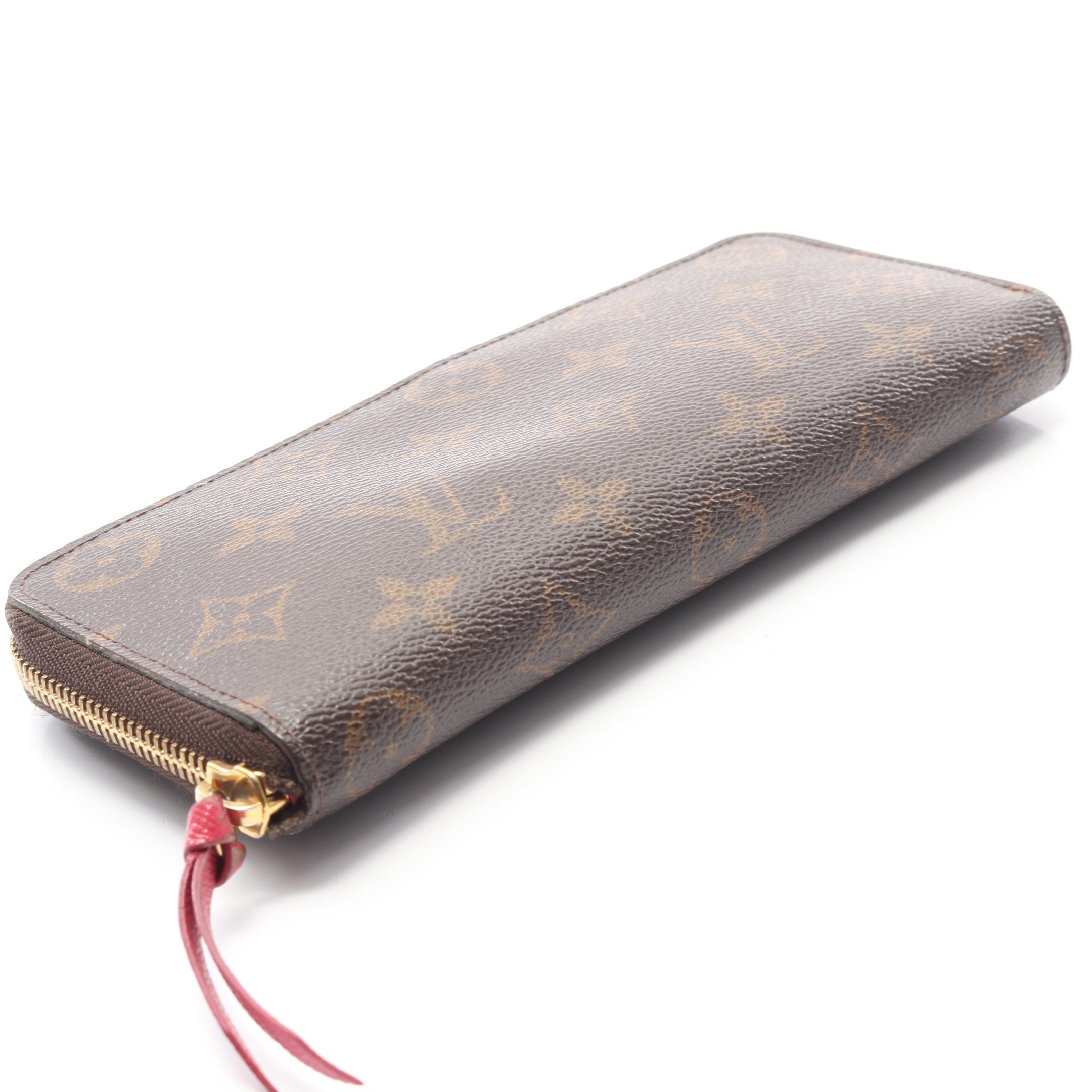 ポルトフォイユ クレマンス モノグラム フューシャ ラウンドファスナー