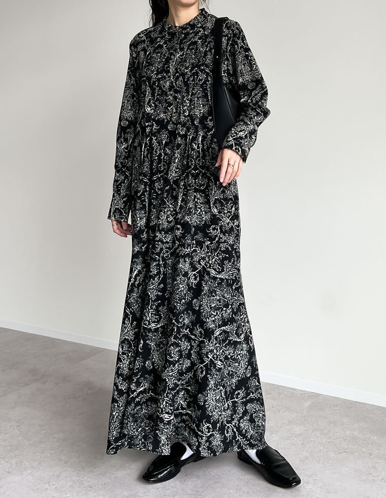 ヴィンテージプリントフレアワンピース - ワンピース通販 | 人気