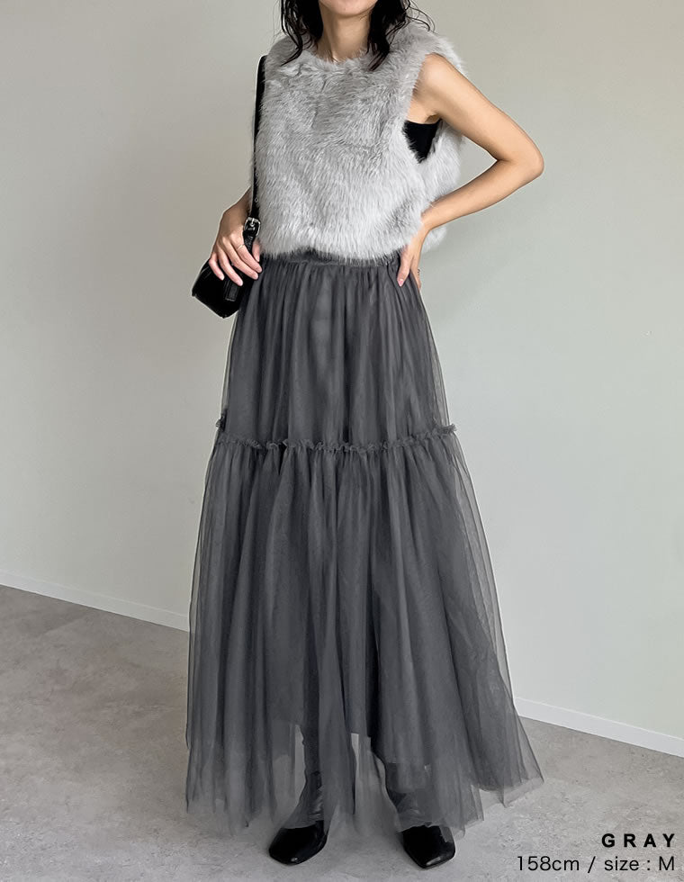 フリルギャザーチュールスカート - スカート通販 | 人気レディース