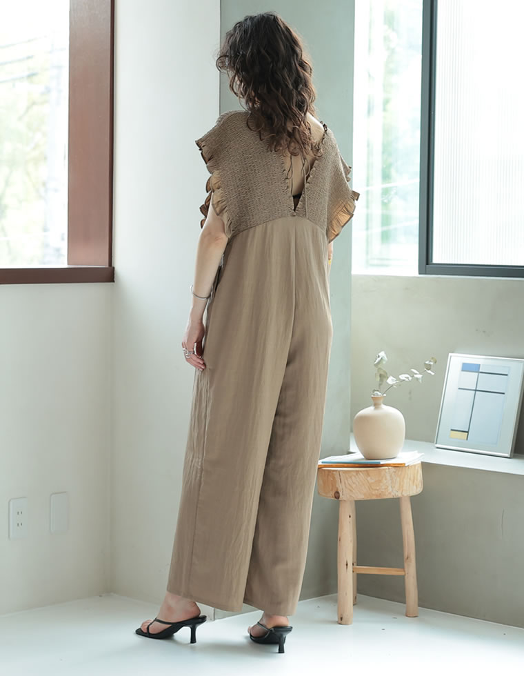 ドライタッチ深Vネックオールインワン - オールインワン通販 | 人気