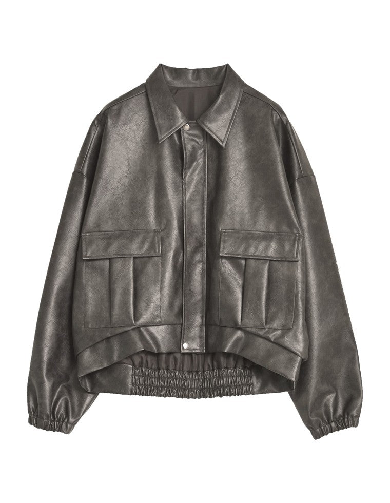 フェイクレザージップブルゾン - ジャケット/アウター通販 | 人気