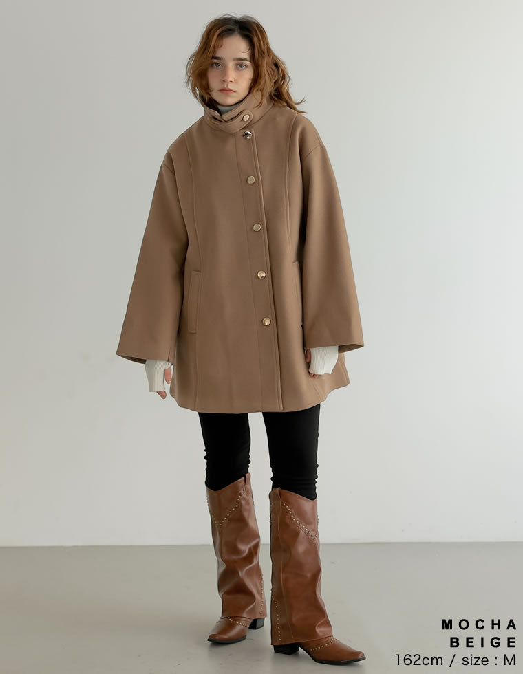 マルチウェイポンチョ風ミドルコート - ジャケット/アウター通販