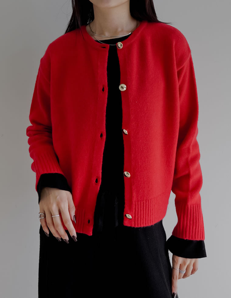 金ボタンニットカーディガン - トップス通販 | 人気レディース