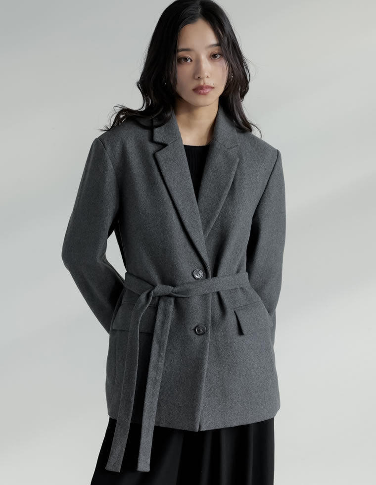 圧縮ウールライクテーラードジャケット - ジャケット/アウター通販