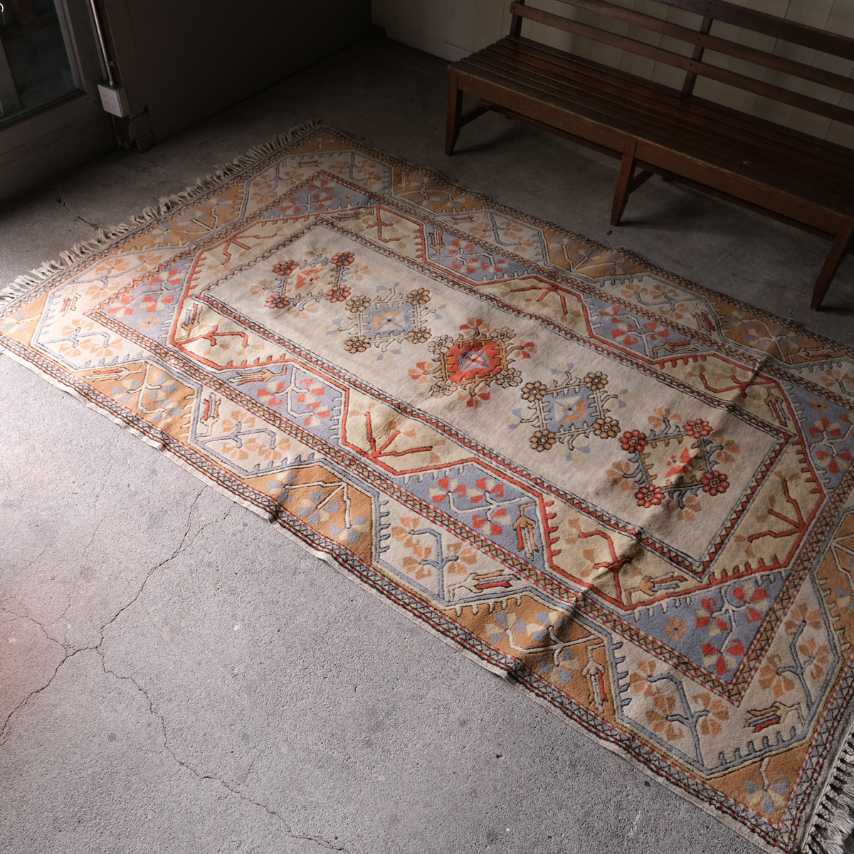 1610 特大 ヴィンテージ 手織りパイルウールラグ | REFACTORY antiques