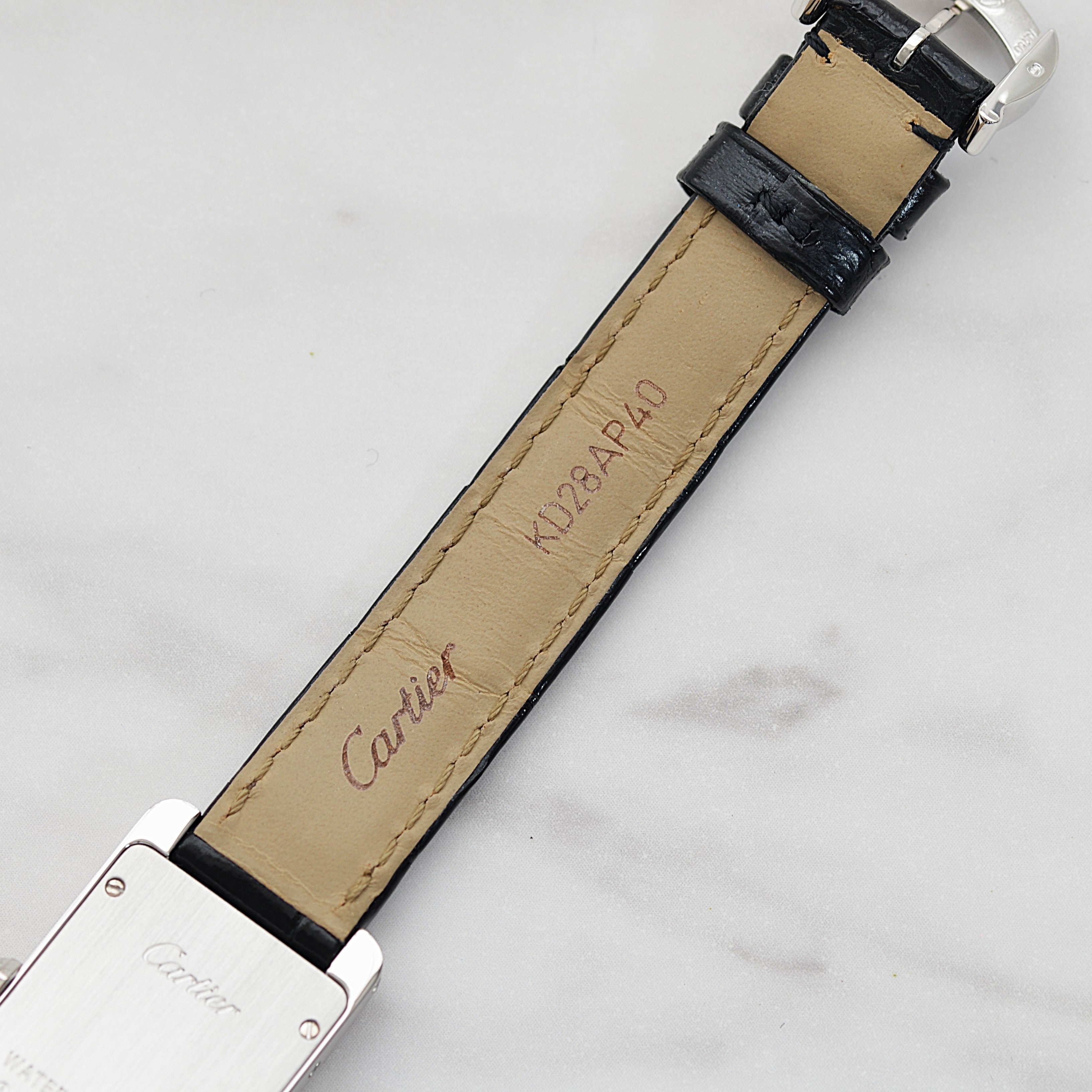 Cartier】カルティエタンクアメリカン SM 18KWG 純正18KWG尾錠付き