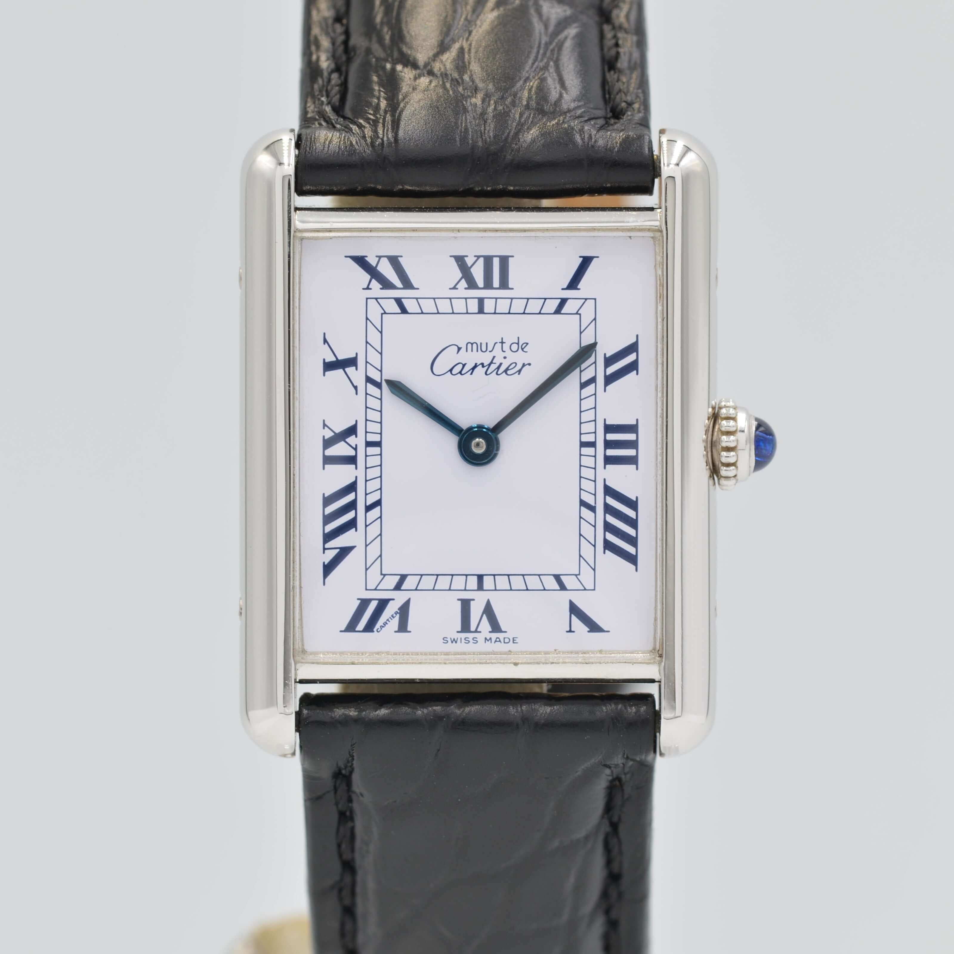 Cartier】カルティエマストタンク LMシルバーQZ 純正Dバックル付き