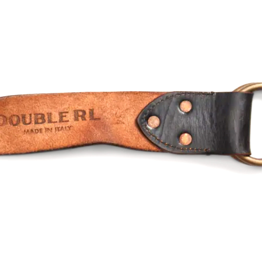 Double RL : LEATHER DOUBLE-O-RING BELT (BLACK) – Reggieshop