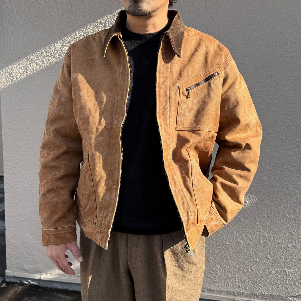Needles (ニードルズ) : Zipped Work Jacket-Duck Canvas/Kakishibu
