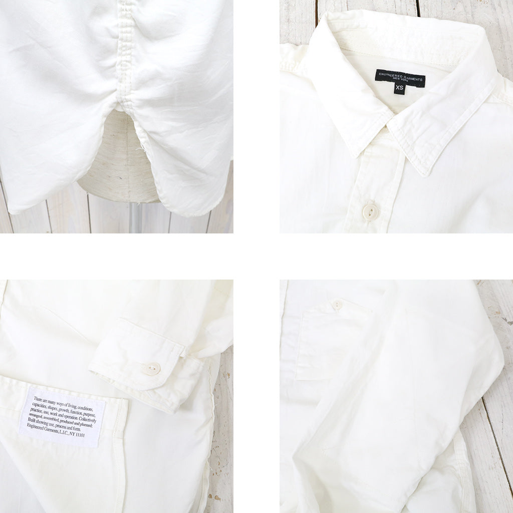 ENGINEERED GARMENTS : Work Shirt-Cotton Micro Sanded Twill (Ivory