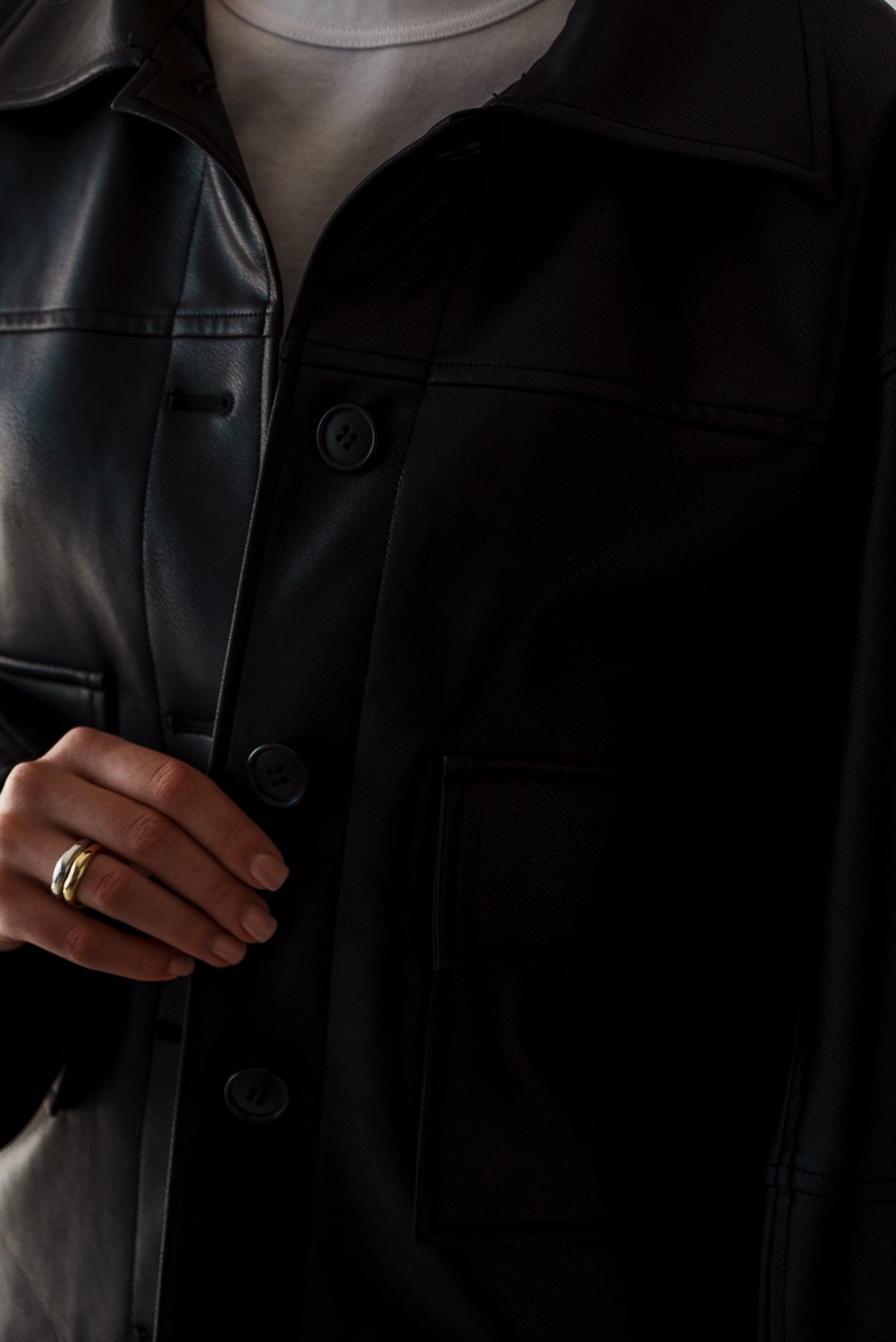 エコレザーシャツジャケット｜ECO LEATHER SHIRT JACKETの通販｜regleam