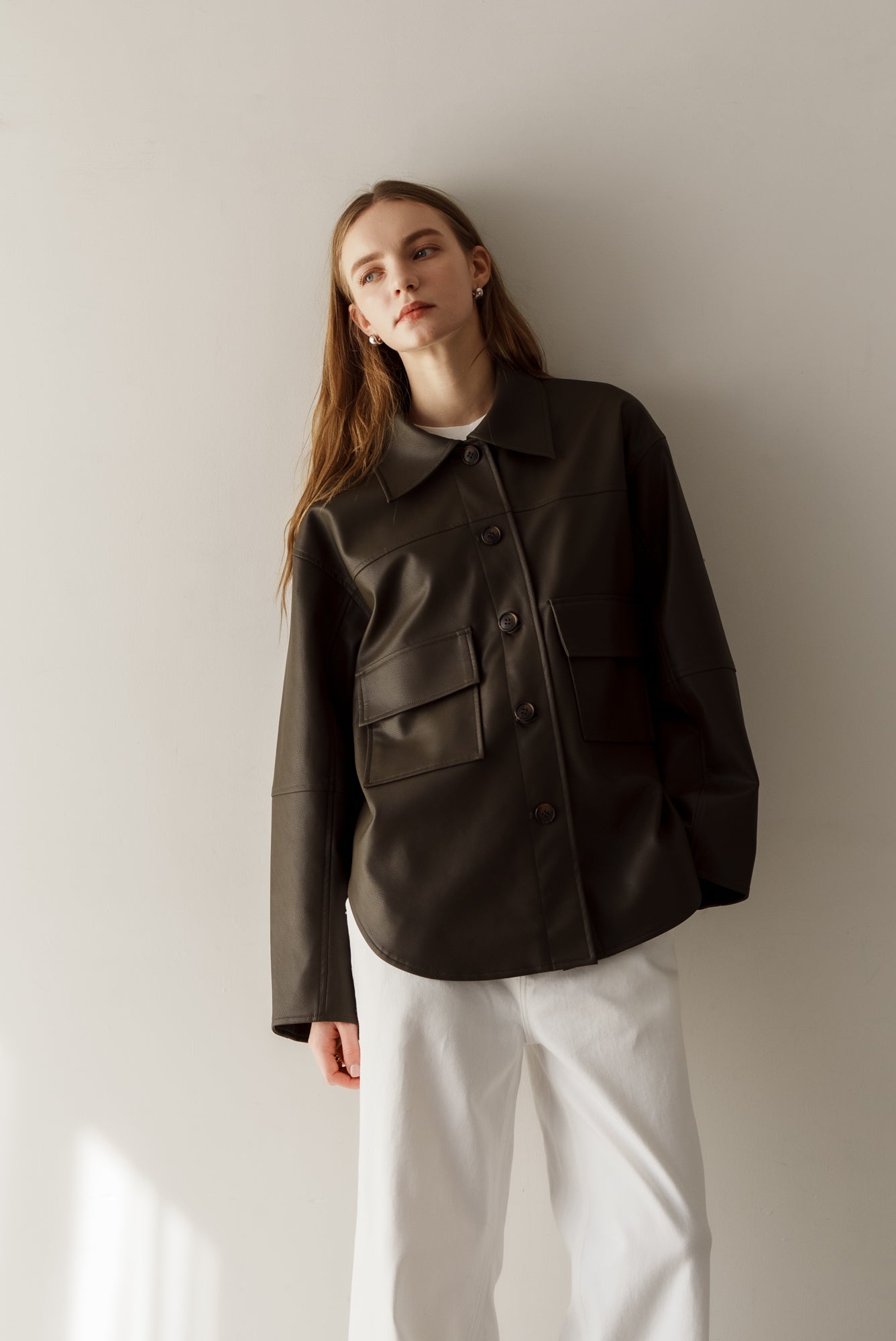 エコレザーシャツジャケット｜ECO LEATHER SHIRT JACKETの通販｜regleam