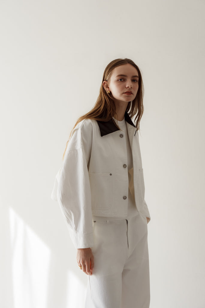 アクセントカラーデニムジャケット｜ACCENT COLLAR DENIM JACKETの通販