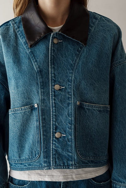 アクセントカラーデニムジャケット｜ACCENT COLLAR DENIM JACKETの通販