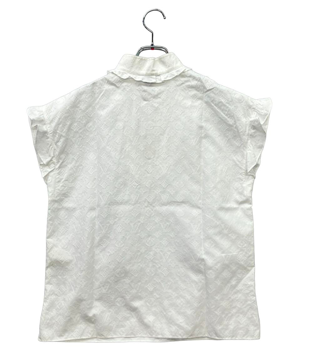 LOUIS VUITTON ノースリーブシャツ フリルブラウス 総柄 AQV FHBL13