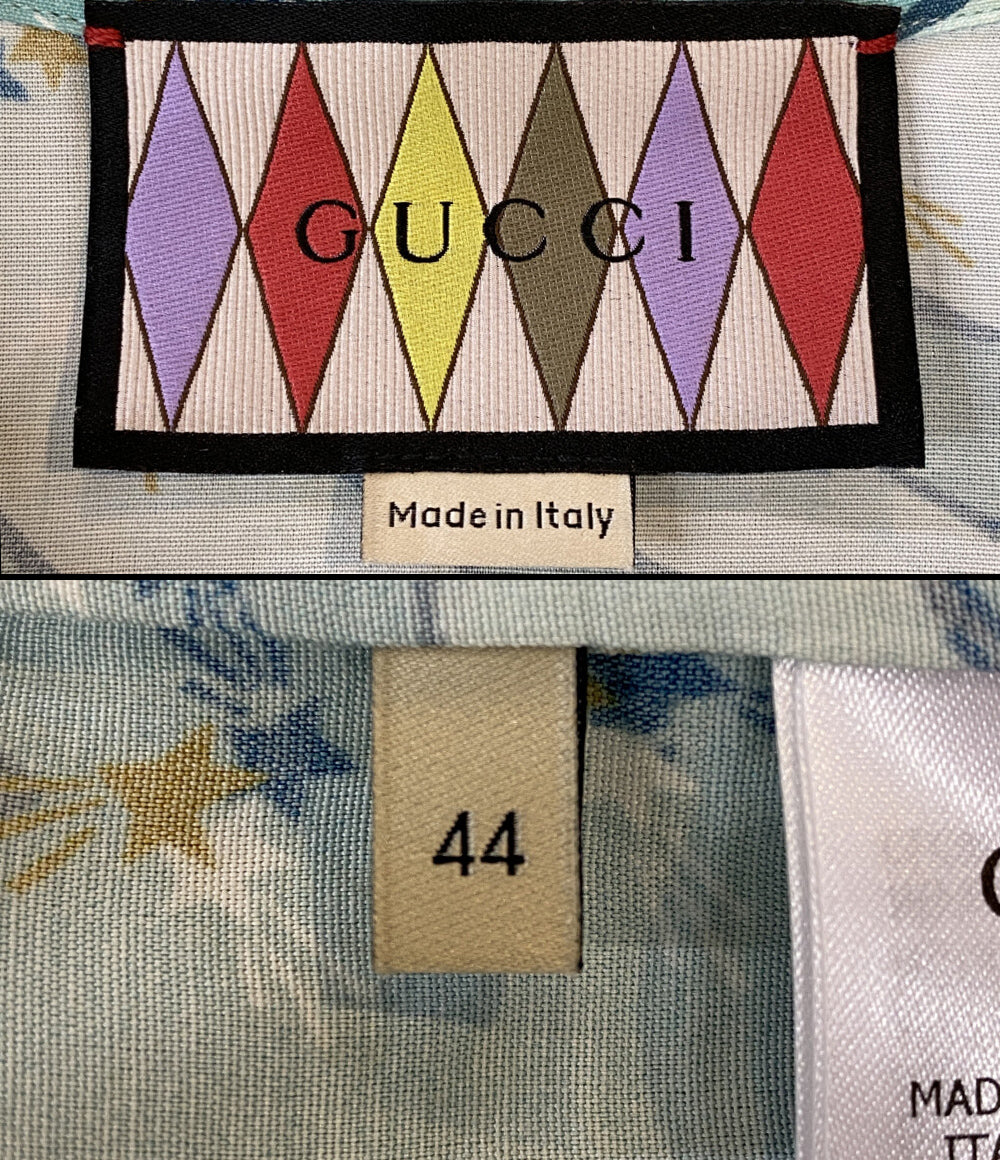 GUCCI 半袖シャツ 総柄オープンカラーシャツ 22SS メンズ SIZE 44