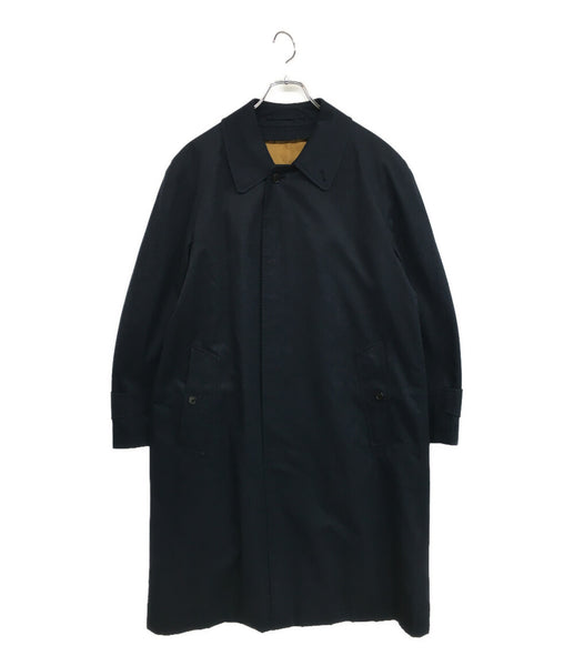 Burberrys ステンカラーコート 裏地チェック ネイビー メンズ SIZE