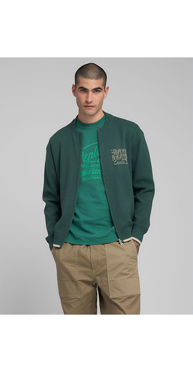 レタリング刺しゅう ジップニット｜REPLAY リプレイ公式通販サイト