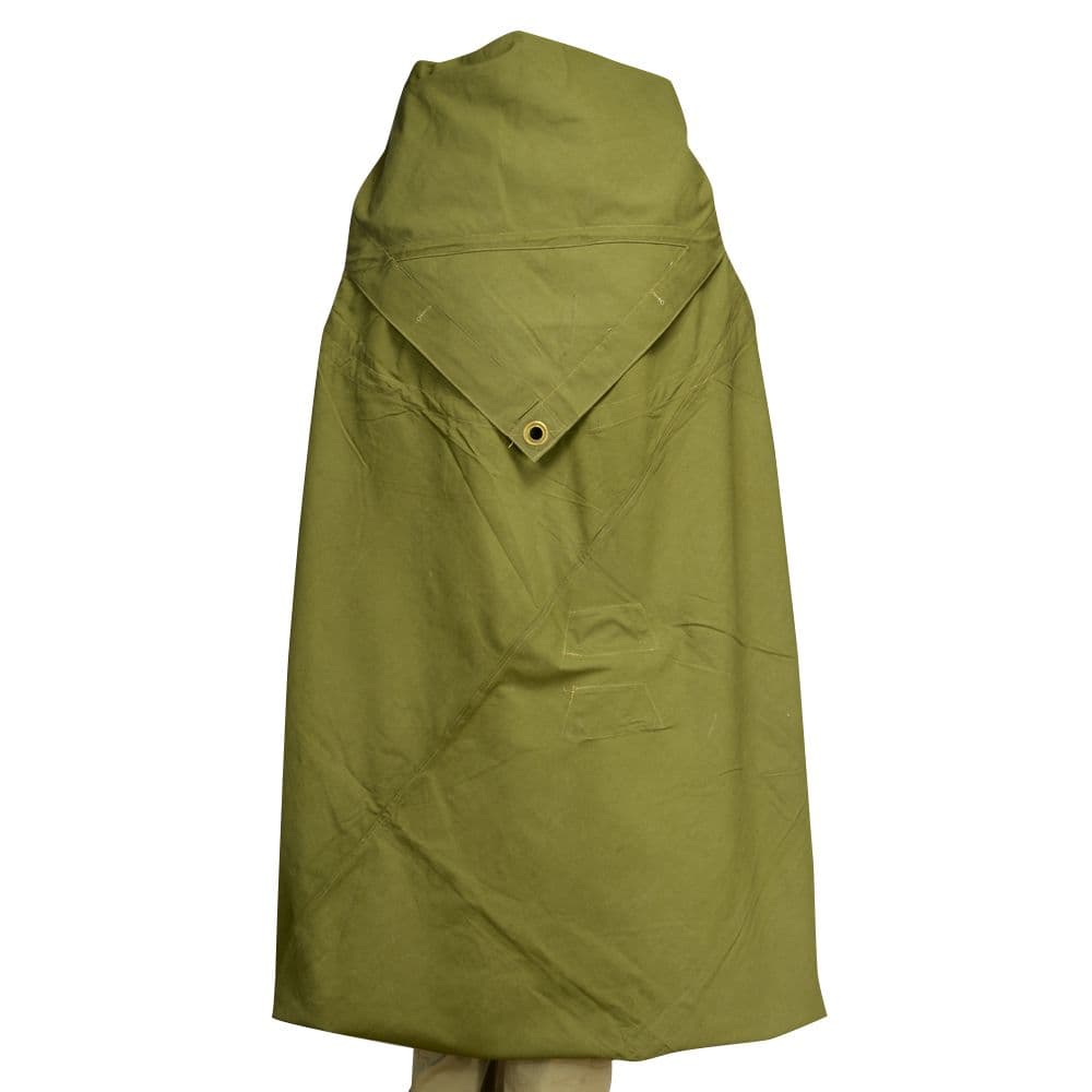 ルーマニア軍放出品 テントシート 軍幕 ポンチョ 正方形 コットン製