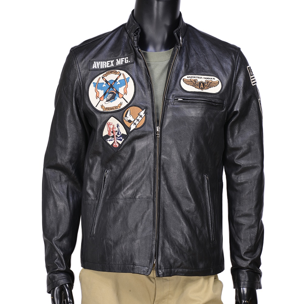 AVIREX レザージャケット シングルライダース パッチ 6161057