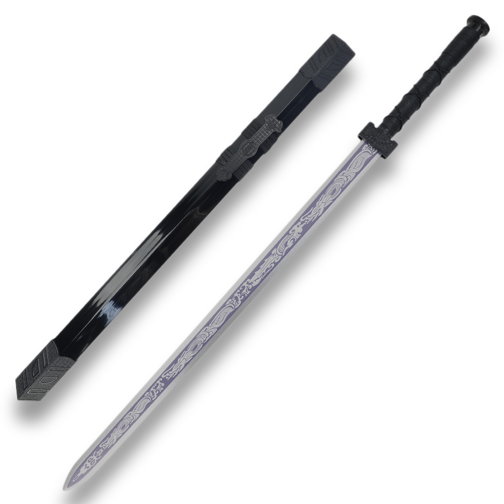 中国剣 ジャン 軽量模造刀 全長100cm 柄巻き シルバー | ミリタリー