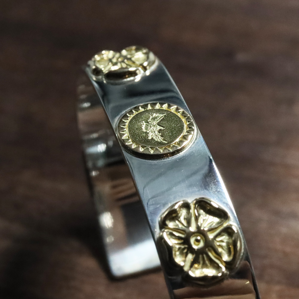 TADY&KING[ORDER ITEM]平打ちバングルK18イーグル&W K18ローズ 特注