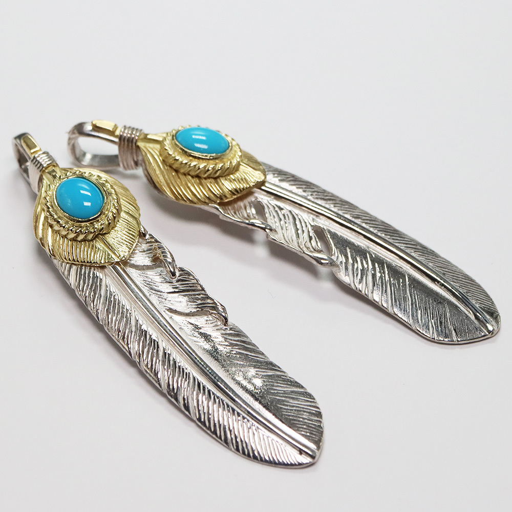 TADY&KING特大ハートK18フェザー金縄ターコイズ ALL ITEM TADY＆KING