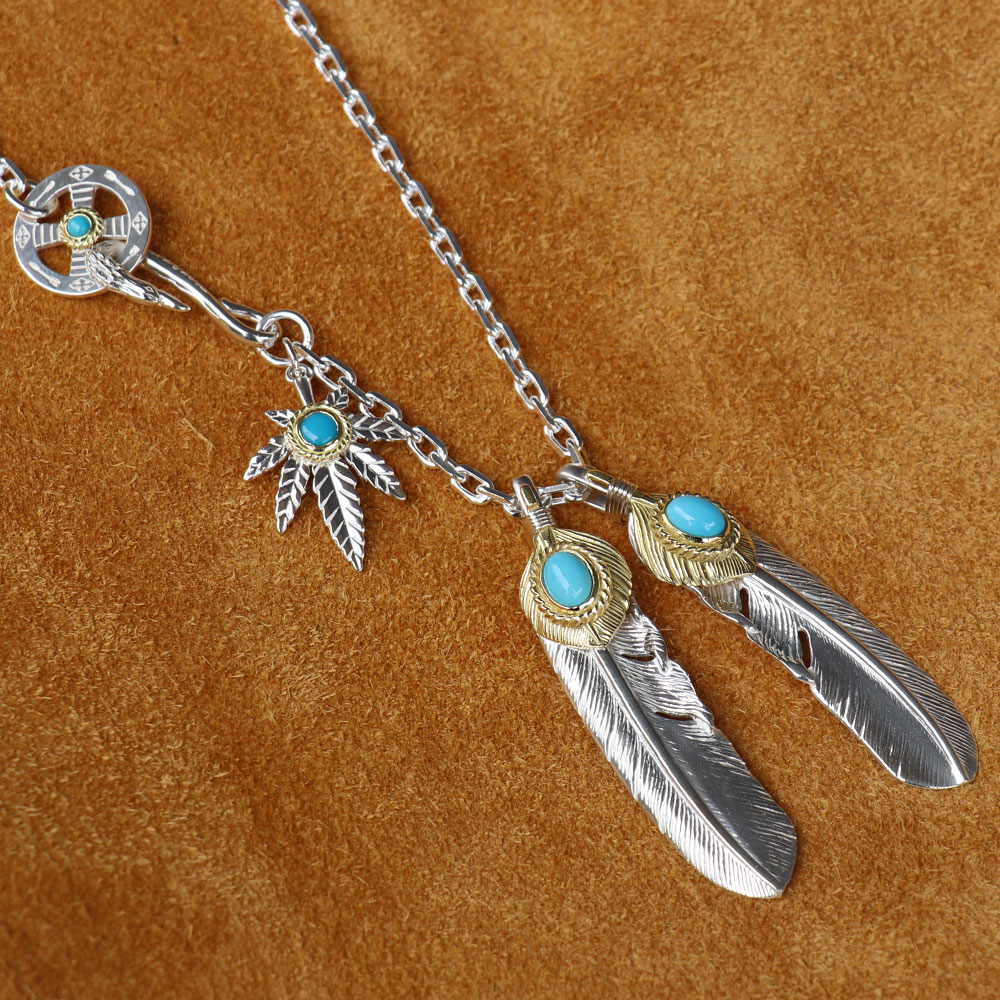 TADY&KINGネイティブホイールSV金縄ターコイズ カスタムチェーン