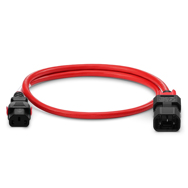 3.3ft (1m) Z-Lock Dual Locking IEC60320 C14 to IEC60320 C13 17AWG