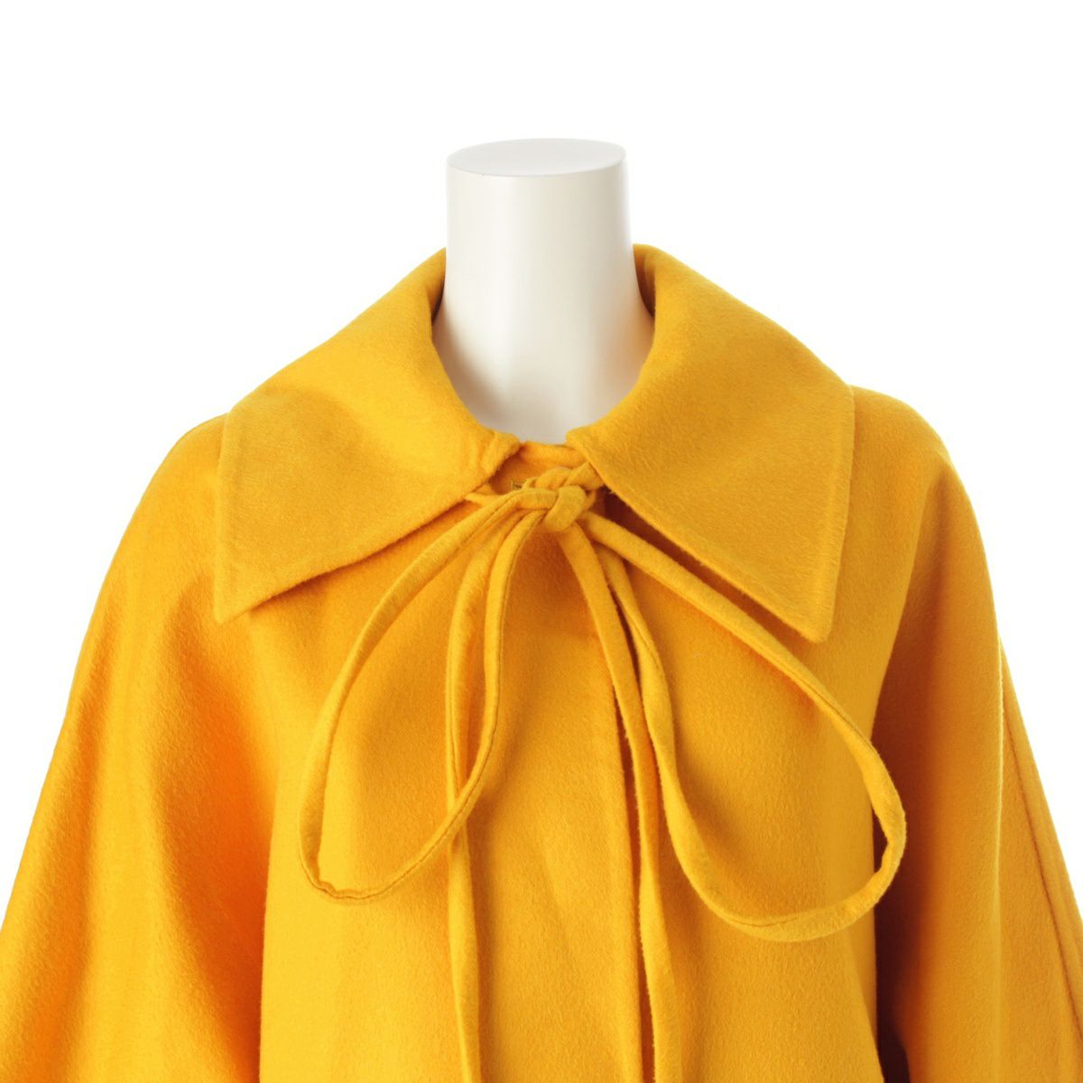 ロエベ カシミヤ ダブルフェイス コード リボン ロング コート ビッグ