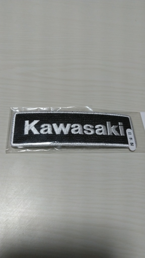 カワサキ（Kawasaki） 純正 刺繍ワッペン Kawasakiロゴ : BIKERS
