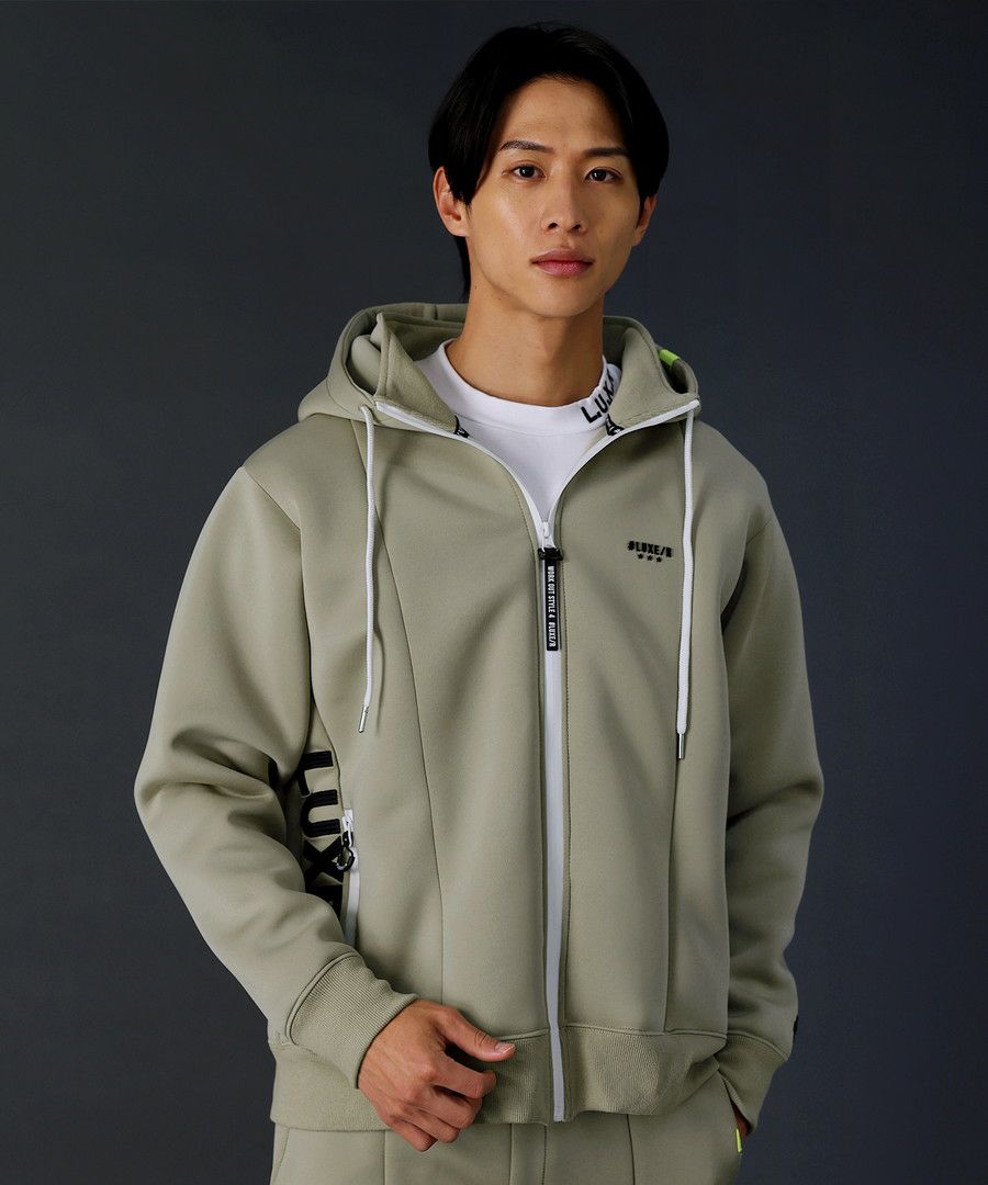 止水ジップスポンジボンディングジップアップパーカー | REZES