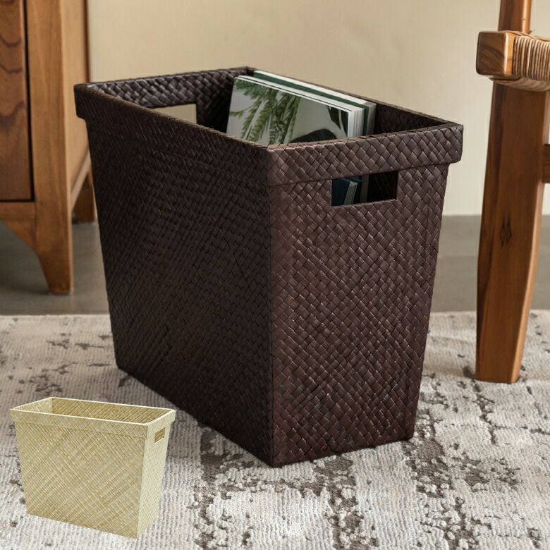 パンダンで出来たアジアン マガジンラック 2色展開 収納ボックス 収納