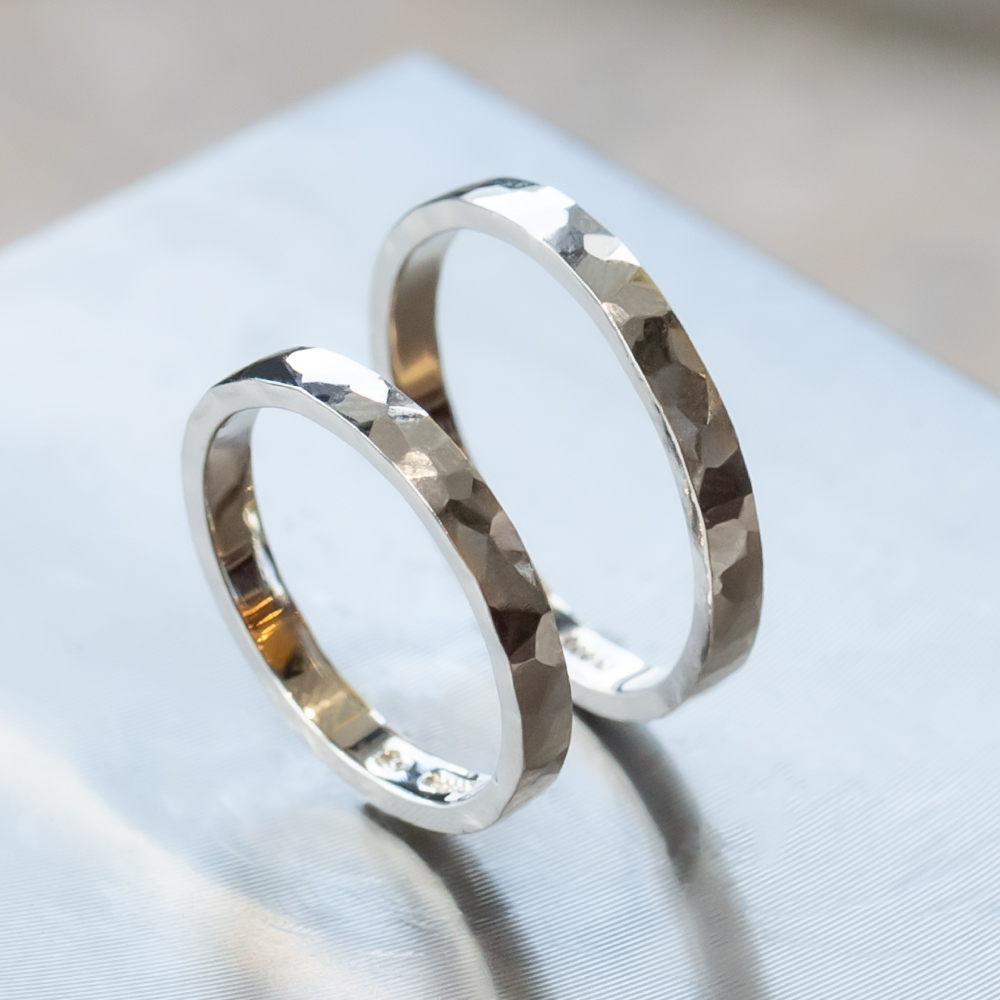彫金制作ハンマーリング01 | 手づくり結婚指輪・婚約指輪ならringram