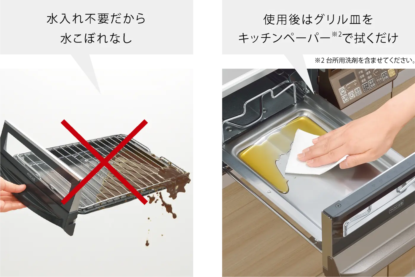 LAKUCIEシリーズ（ラクシエシリーズ）：グリルの特長 － リンナイ