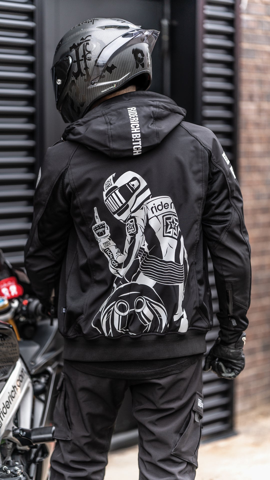 Regency™ V2.Flow™ Mesh Armoured Motorcycle Jacket {Pursuit/Black}