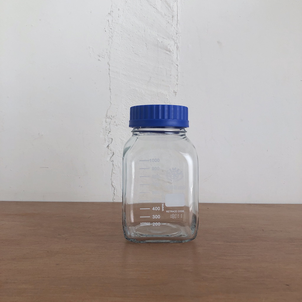 SIMAX ねじ口瓶 100mL / ストレージボトル / メディウム瓶 青キャップ