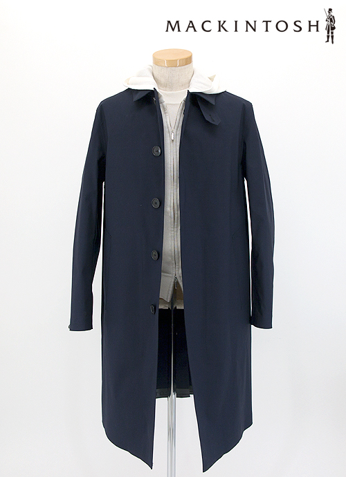 MACKINTOSH ステンカラーゴム引きコート ネイビー size42