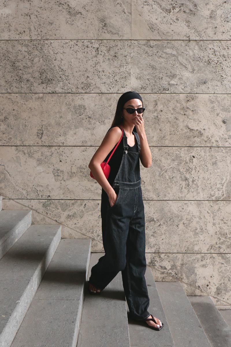room306 CONTEMPORARY / Stitch Loose Denim Overalls