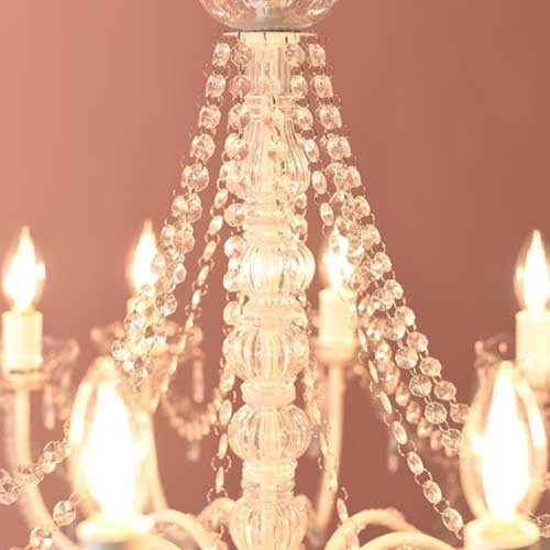 シャンデリア LED 12灯 ホワイト かわいい アンティーク 引掛