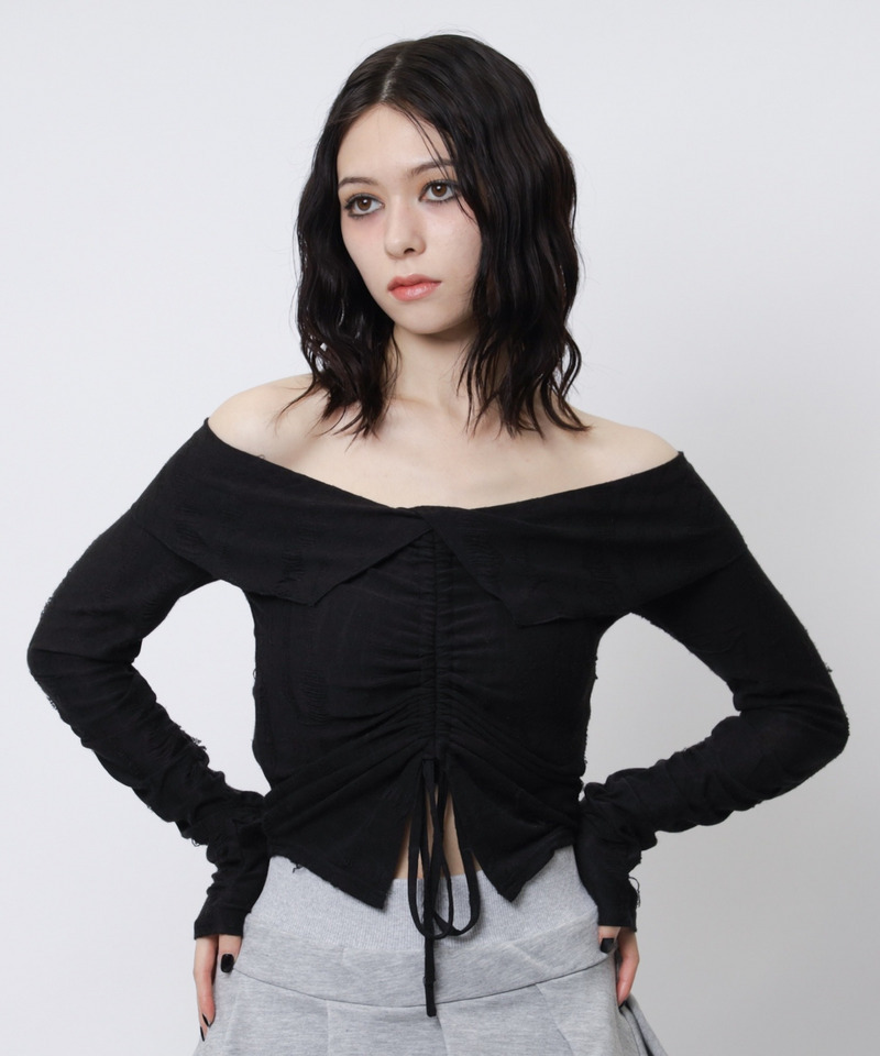 フロントギャザートップス｜SPIRALGIRL スパイラルガール 商品詳細