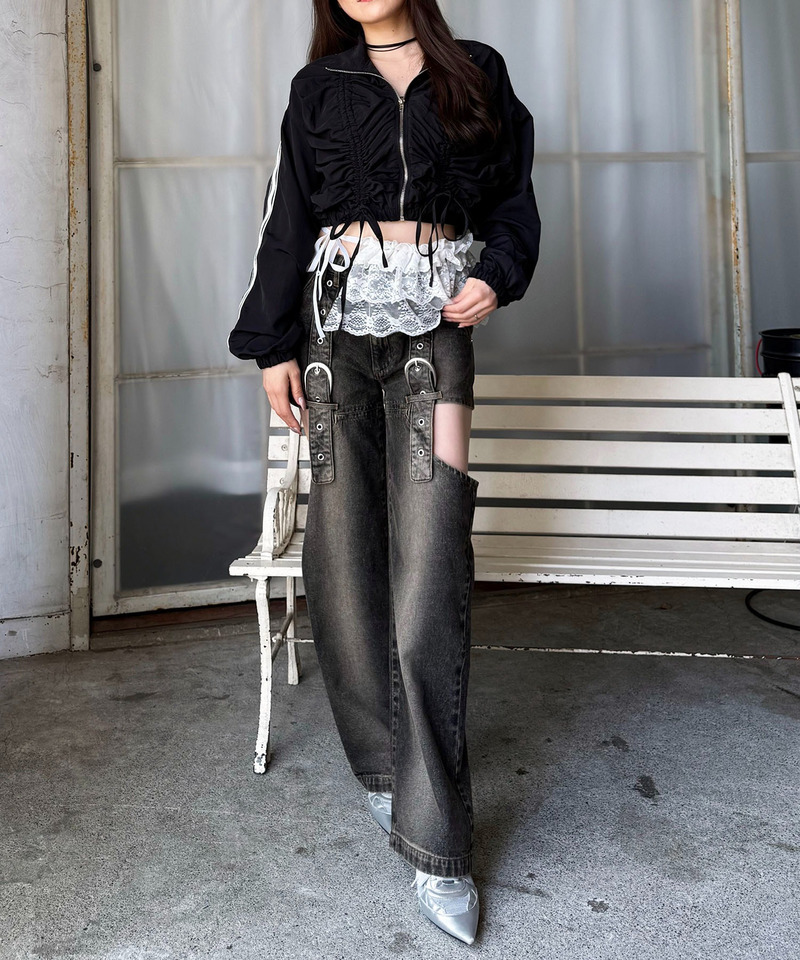 ベルトデザインサイドカットデニム｜SPIRALGIRL スパイラルガール 商品