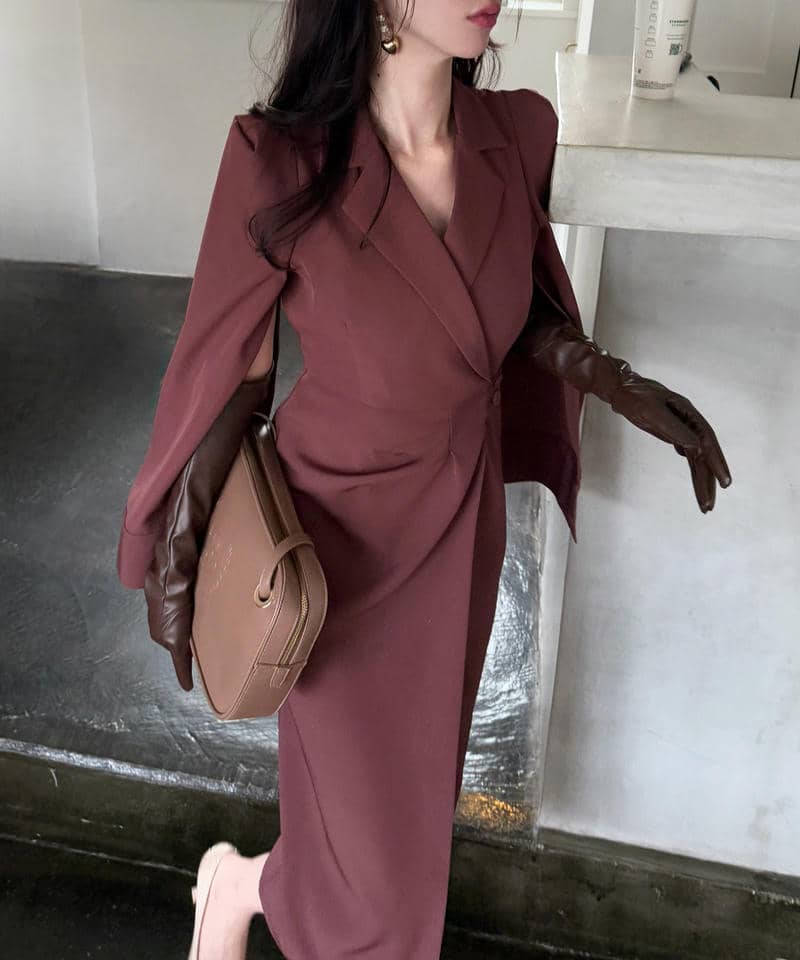 ウエストタックケープワンピース｜ROYAL PARTY ロイヤルパーティー