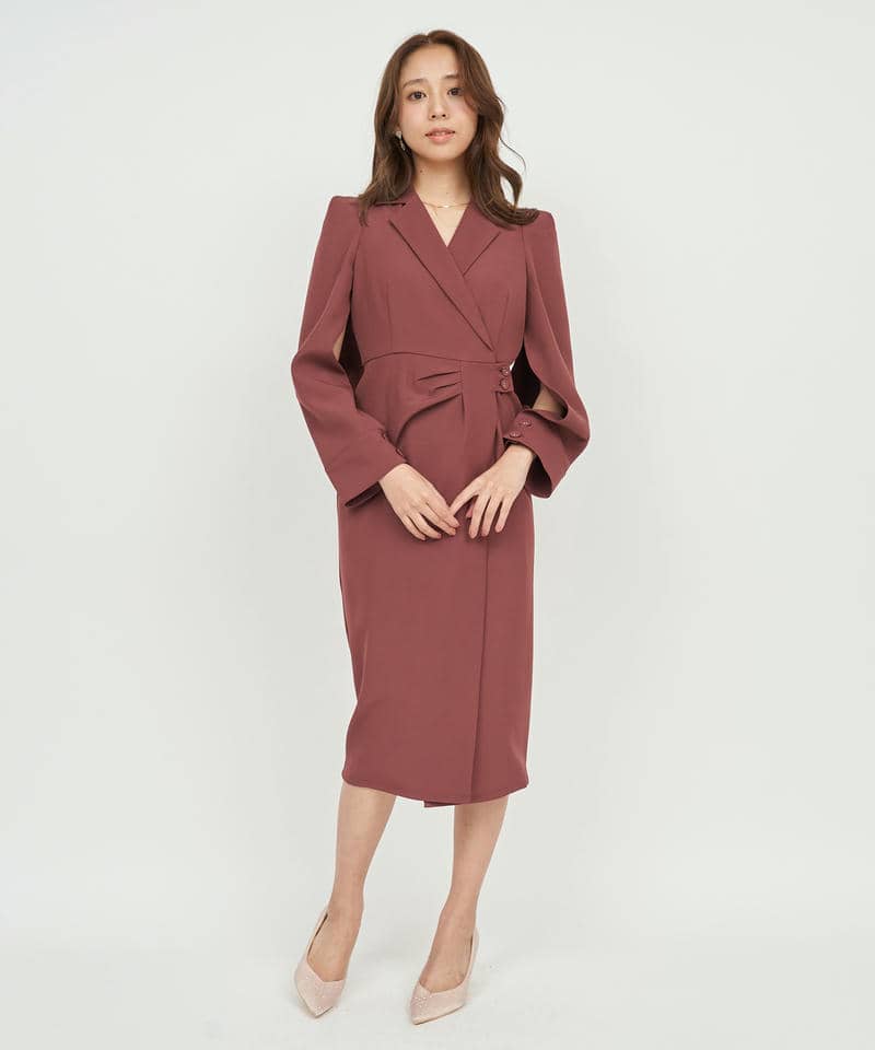 ウエストタックケープワンピース｜ROYAL PARTY ロイヤルパーティー