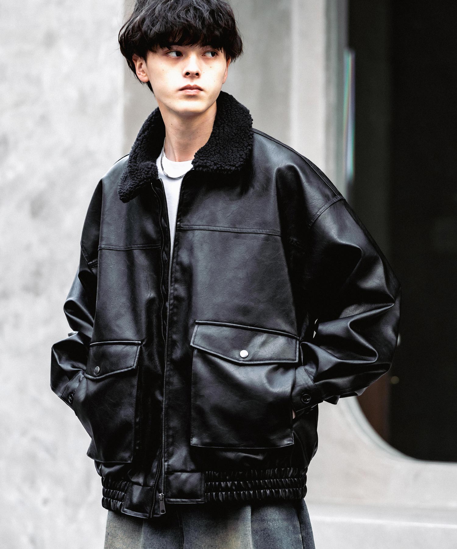 オーバーサイズPUレザー G-1型フライトブルゾン 13760 – Rocky Monroe