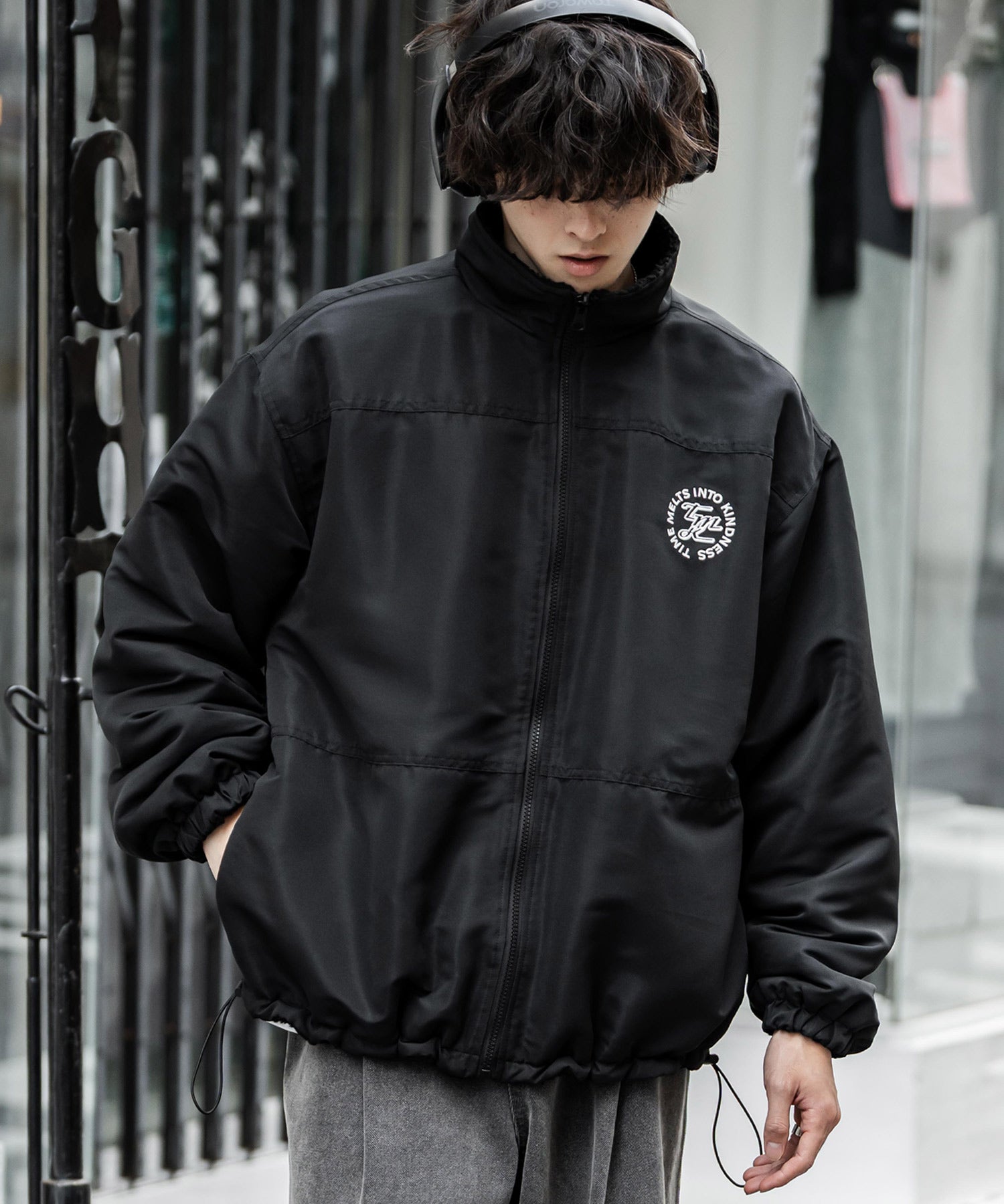 新色追加 2Wayリバーシブル 両A面オーバーサイズワンポイントサークル