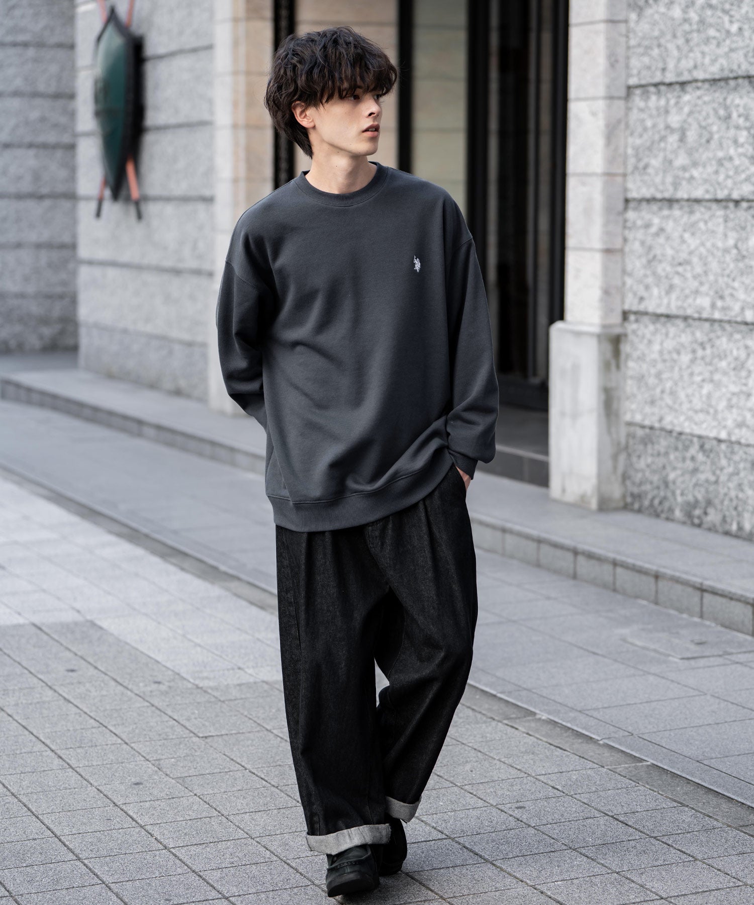 U.S. POLO ASSN. ユーエスポロアッスン オーバーサイズ裏起毛ワン